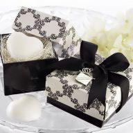 Damask Heart Shaped Soap Favors